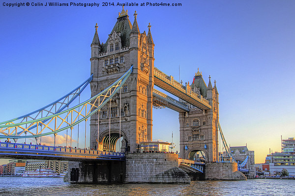  Tower Bridge The Golden Hour Picture Board by Colin Williams Photography