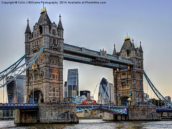  Tower Bridge And The City 3 Picture Board by Colin Williams Photography