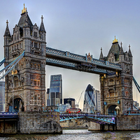 Buy canvas prints of  Tower Bridge And The City 3 by Colin Williams Photography