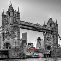 Buy canvas prints of   Tower Bridge And The City 4 by Colin Williams Photography