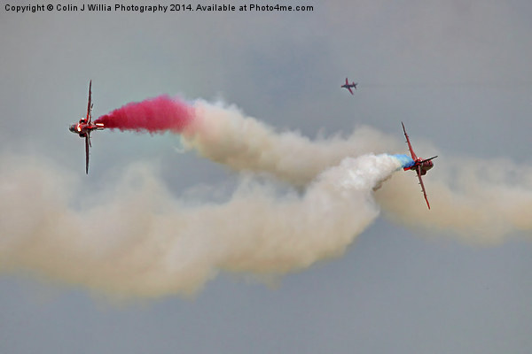   The Syncro Pair - Red Arrows Farnborough 2014 Picture Board by Colin Williams Photography