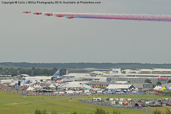  The Red Arrows At Farnborough 2014 Picture Board by Colin Williams Photography