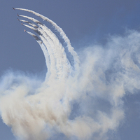 Buy canvas prints of  Rolling in The Sky - The Red Arrows by Colin Williams Photography