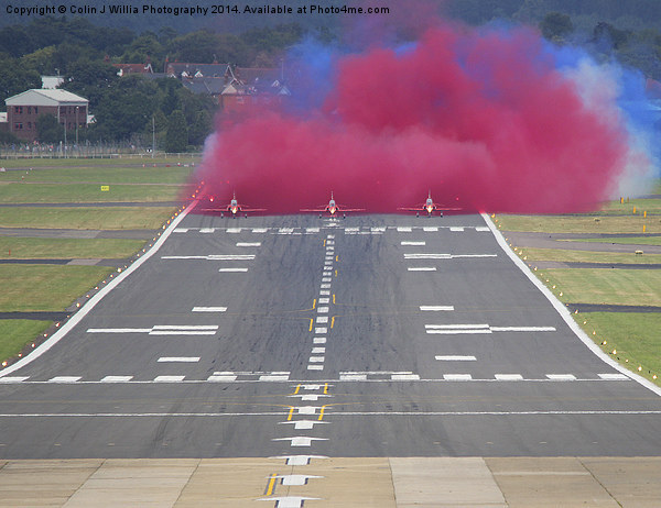  The Red Arrows Smoke On Go - Farnborough Airshow  Picture Board by Colin Williams Photography