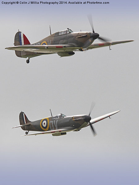  Hurricane And Spitfire 1 Picture Board by Colin Williams Photography