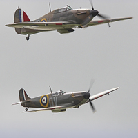 Buy canvas prints of  Hurricane And Spitfire 1 by Colin Williams Photography