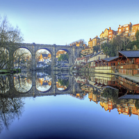 Buy canvas prints of  The Golden Hour Knaresborough Reflections  by Colin Williams Photography
