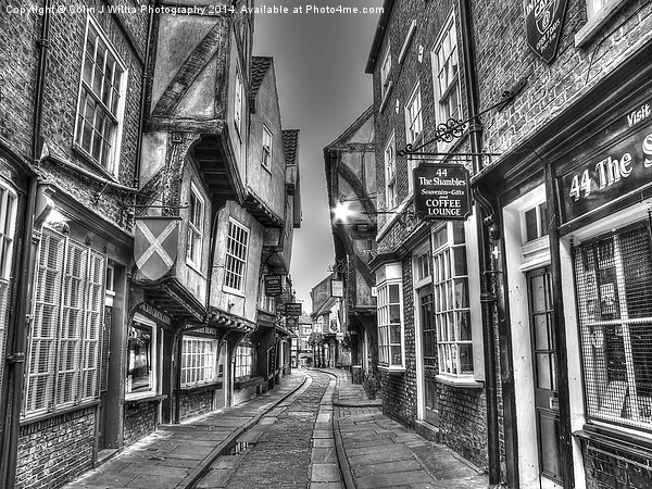  The Shambles York BW Picture Board by Colin Williams Photography