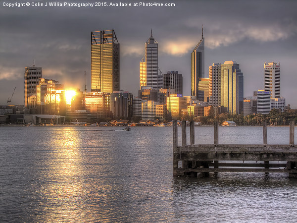  Sunset Reflections Perth WA Picture Board by Colin Williams Photography