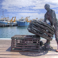 Buy canvas prints of  Fishing Harbour Fremantle WA by Colin Williams Photography