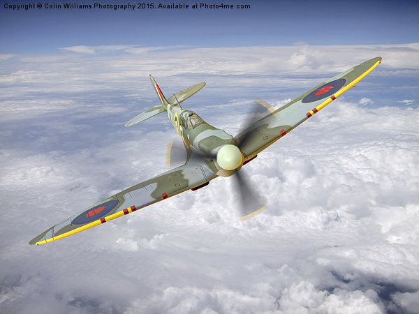  Spitfire In The Clouds 2 Picture Board by Colin Williams Photography