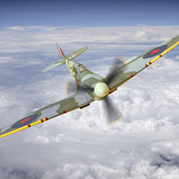 Buy canvas prints of  Spitfire In The Clouds 2 by Colin Williams Photography