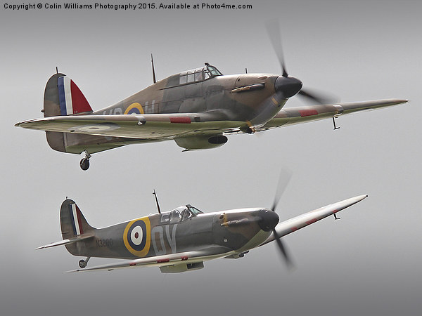   Hurricane And Spitfire Battle Of Britain  Picture Board by Colin Williams Photography