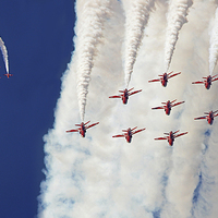 Buy canvas prints of  Over The Top - The Red Arrows by Colin Williams Photography