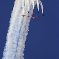 Buy canvas prints of  The Loop - The Red Arrows by Colin Williams Photography
