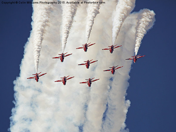  Coming Down - The Red Arrows Picture Board by Colin Williams Photography