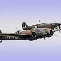 Buy canvas prints of Spitfire And Blenheim Duxford 2015 - 1 by Colin Williams Photography