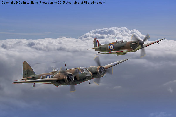  Spitfire And Blenheim Duxford  2015 - 3 Picture Board by Colin Williams Photography