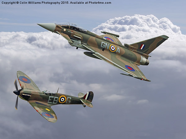  Spitfire and Typhoon Battle of Britain 3 Framed Print by Colin Williams Photography