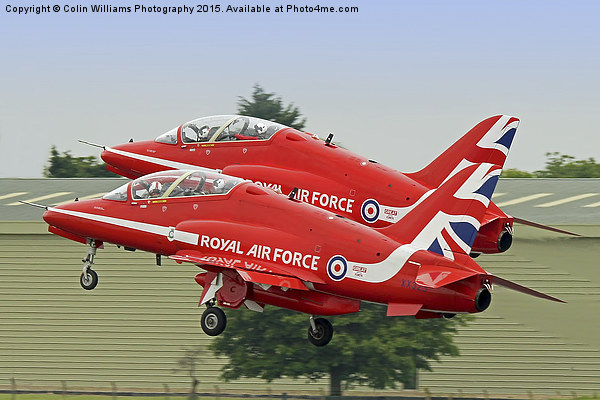  The Red Arrows Depart From Biggin Hill Picture Board by Colin Williams Photography