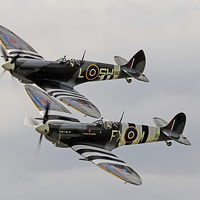 Buy canvas prints of  Twin Spitfires Biggin Hill by Colin Williams Photography