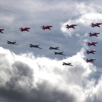 Buy canvas prints of  Battle of Britain Flypast Biggin Hill by Colin Williams Photography
