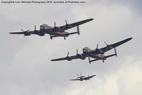  The Two Lancasters  and Spitfire Picture Board by Colin Williams Photography