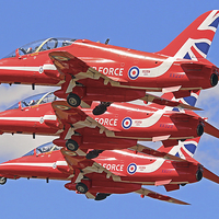 Buy canvas prints of  The Red Arrows Take of at RIAT 2015 by Colin Williams Photography