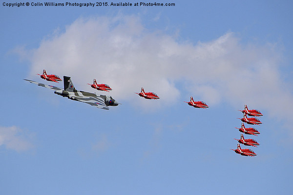   Final Vulcan flight with the red arrows 4 Picture Board by Colin Williams Photography