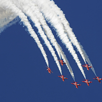 Buy canvas prints of  The Red Arrows RIAT 2015 1 by Colin Williams Photography