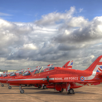 Buy canvas prints of   The Red Arrows RIAT 2015 2 by Colin Williams Photography