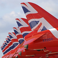 Buy canvas prints of  The Red Arrows RIAT 2015 3 by Colin Williams Photography