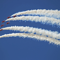 Buy canvas prints of  The Red Arrows RIAT 2015 5 by Colin Williams Photography
