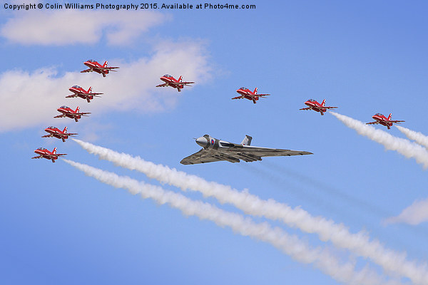  Final Vulcan flight with the red arrows 9 Picture Board by Colin Williams Photography