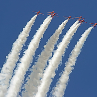 Buy canvas prints of   The Red Arrows RIAT 2015 8 by Colin Williams Photography