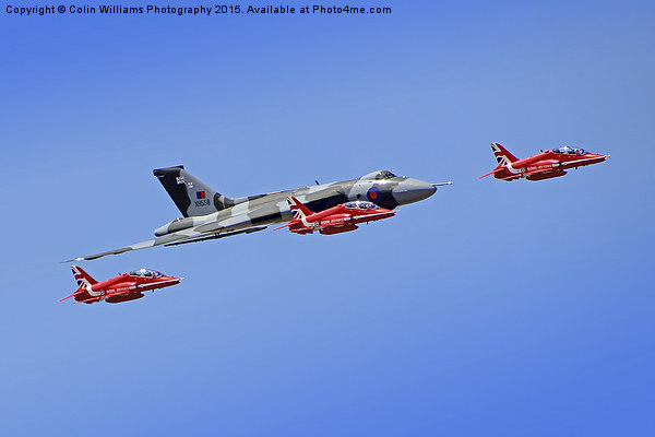  Final Vulcan flight with the red arrows 11 Picture Board by Colin Williams Photography