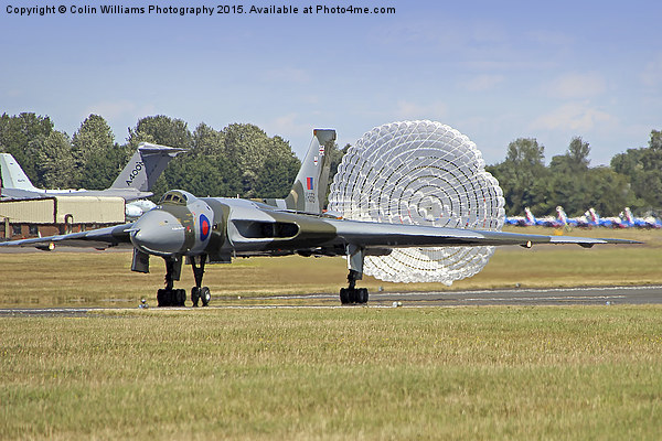  Avro Vulcan Landing Riat 2015 Picture Board by Colin Williams Photography