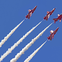 Buy canvas prints of  The Red Arrows RIAT 2015 8 by Colin Williams Photography