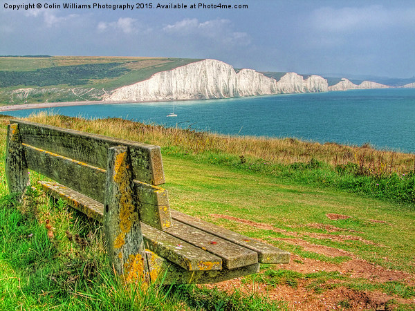  Bench and Seven Sisters Picture Board by Colin Williams Photography