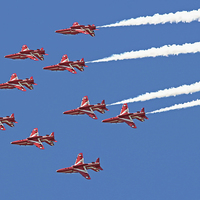 Buy canvas prints of  The Red Arrows RIAT 2015 10 by Colin Williams Photography