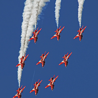 Buy canvas prints of  The Red Arrows RIAT 2015 12 by Colin Williams Photography