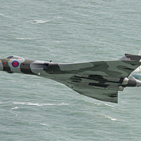 Buy canvas prints of   Vulcan XH558 from Beachy Head 3 by Colin Williams Photography