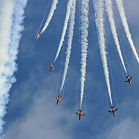 Buy canvas prints of    Red Arrows Eastbourne 3 by Colin Williams Photography