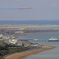 Buy canvas prints of   Red Arrows Eastbourne 4 by Colin Williams Photography