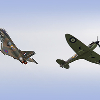 Buy canvas prints of   Spitfire and Typhoon Battle of Britain 4 by Colin Williams Photography