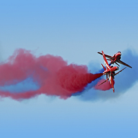 Buy canvas prints of   The Red Arrows RIAT 2015 14 by Colin Williams Photography