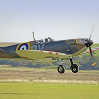 Buy canvas prints of  Spitfire Scramble Duxford BOB75 1 by Colin Williams Photography