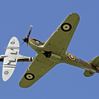 Buy canvas prints of   Hurricane And Spitfire 4 by Colin Williams Photography