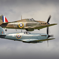 Buy canvas prints of  Hurricane And Spitfire 6 by Colin Williams Photography