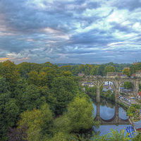 Buy canvas prints of  Moody Sky  Knaresborough  Yorkshire by Colin Williams Photography